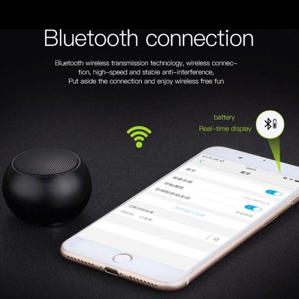Mini Portable Wireless Bluetooth Speaker – Rechargeable Compact Speaker with Card Slot – Powerful Sound – Random Color