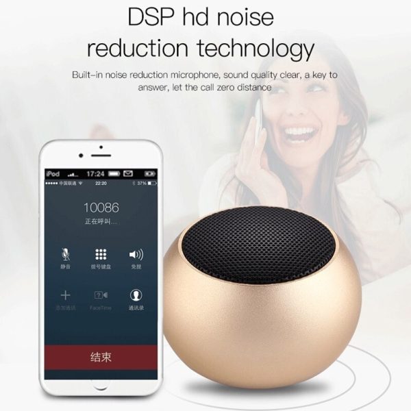 Mini Portable Wireless Bluetooth Speaker – Rechargeable Compact Speaker with Card Slot – Powerful Sound – Random Color