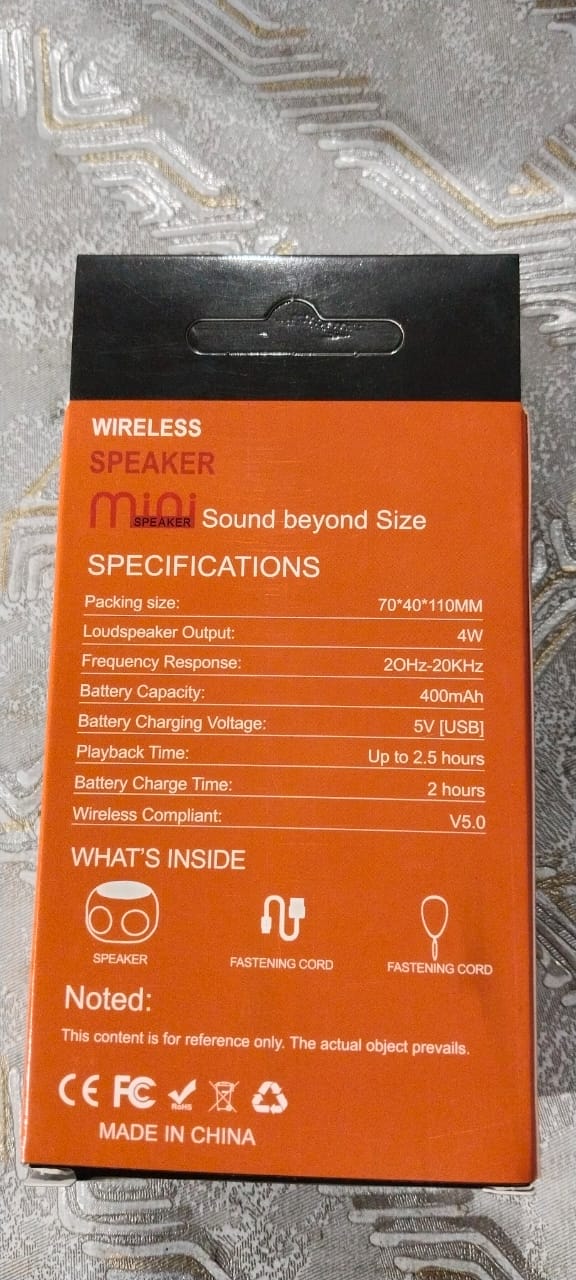Mini Portable Wireless Bluetooth Speaker – Rechargeable Compact Speaker with Card Slot – Powerful Sound – Random Color