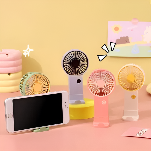 Portable Mini Rechargeable Fan – Compact USB Air Cooler for Summer | Random Colors