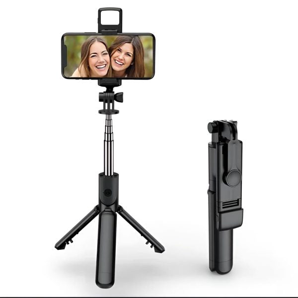 📸 R1s Selfie Stick Tripod with Bluetooth Remote & Built-in Light – 3-in-1 Wireless Selfie Stick Compatible with All Smartphones