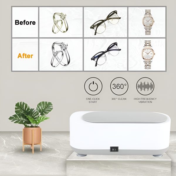 ✨ Ultrasonic Jewelry & Eyewear Cleaner – Multipurpose Cleaning Machine for Rings, Watches, Glasses & Makeup Brushes (Random Color)