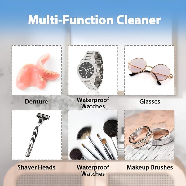 ✨ Ultrasonic Jewelry & Eyewear Cleaner – Multipurpose Cleaning Machine for Rings, Watches, Glasses & Makeup Brushes (Random Color)
