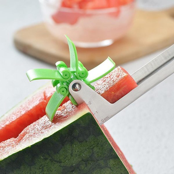 ๐ Windmill Watermelon Cube Cutter โ ๐ Stainless Steel Watermelon Slicer with Cutting Wheel โ ๐ฝ๏ธ Fruit Corer Knife for Melons & Salad Prep โ ๐ ๏ธ Easy Kitchen Gadget