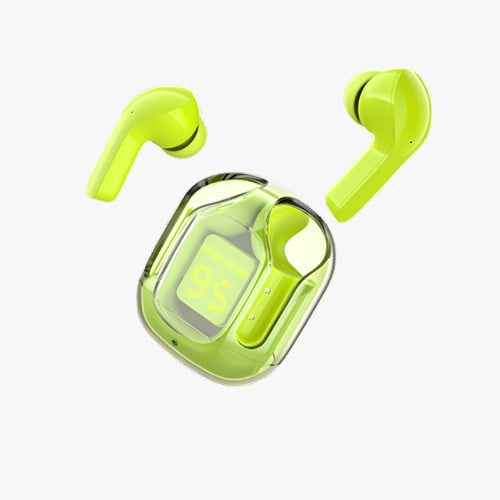 Earbuds Air 31 Wireless Earbuds with Transparent Crystal Case – Bluetooth 5.3 Earbuds with Type-C Fast Charging – Compatible with Android & iOS (No Pouch)