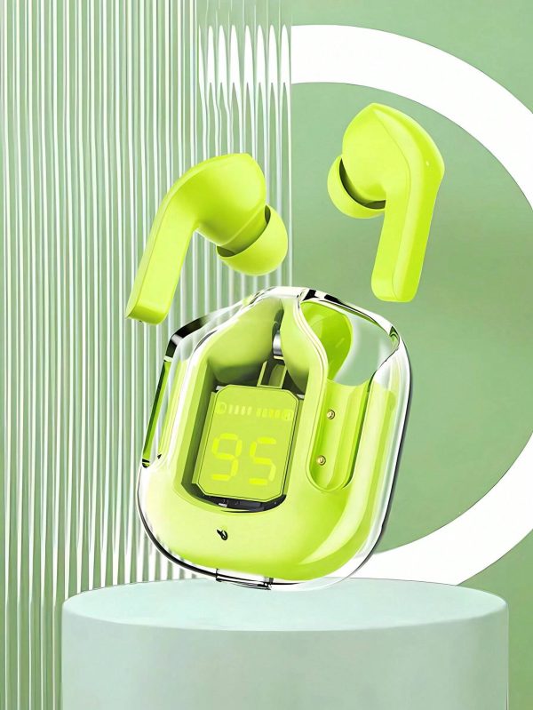 Earbuds Air 31 Wireless Earbuds with Transparent Crystal Case – Bluetooth 5.3 Earbuds with Type-C Fast Charging – Compatible with Android & iOS (No Pouch)