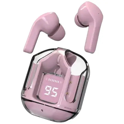 Earbuds Air 31 Wireless Earbuds with Transparent Crystal Case – Bluetooth 5.3 Earbuds with Type-C Fast Charging – Compatible with Android & iOS (No Pouch)