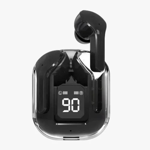 Earbuds Air 31 Wireless Earbuds with Transparent Crystal Case – Bluetooth 5.3 Earbuds with Type-C Fast Charging – Compatible with Android & iOS (No Pouch)