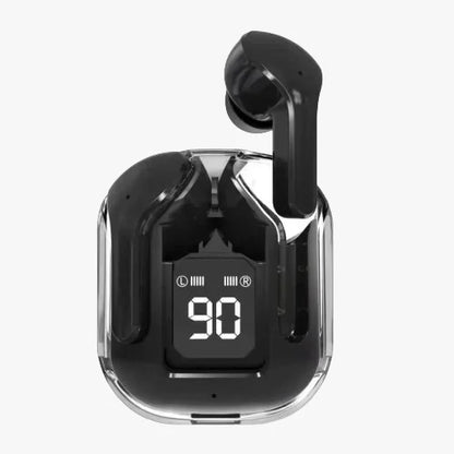 Earbuds Air 31 Wireless Earbuds with Transparent Crystal Case – Bluetooth 5.3 Earbuds with Type-C Fast Charging – Compatible with Android & iOS (No Pouch)