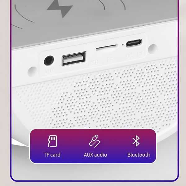 🌈 G-Shaped RGB LED Table Lamp with Wireless Charger – BT2301 Modern Desk Light with Touch Control & Color Changing Base