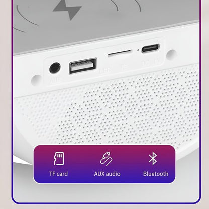 🌈 G-Shaped RGB LED Table Lamp with Wireless Charger – BT2301 Modern Desk Light with Touch Control & Color Changing Base
