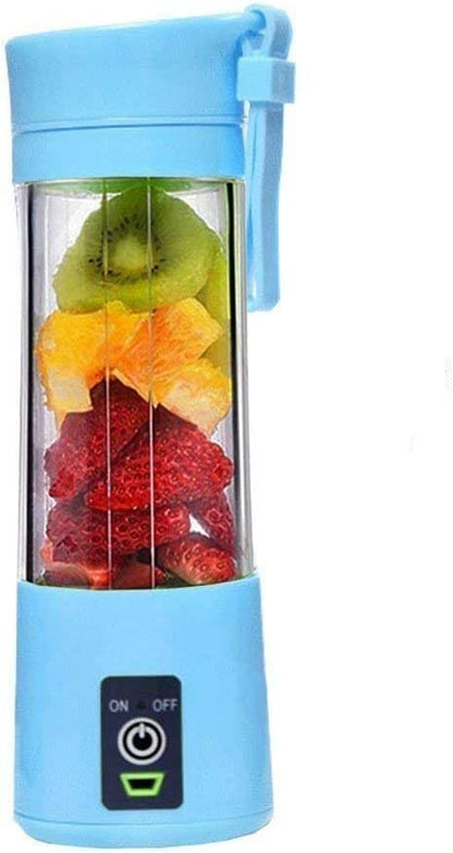 Portable Juicer Blender Cup – 380ml Mini Cordless USB Rechargeable Fruit & Vegetable Mixer – Crushed Ice & Smoothie Maker for Home, Travel & Outdoor Use – Random Color