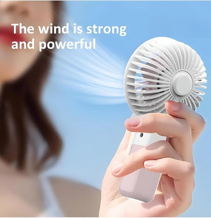 Portable Mini Rechargeable Fan – Compact Single-Speed Air Cooler for Summer Use – Lightweight & USB Powered