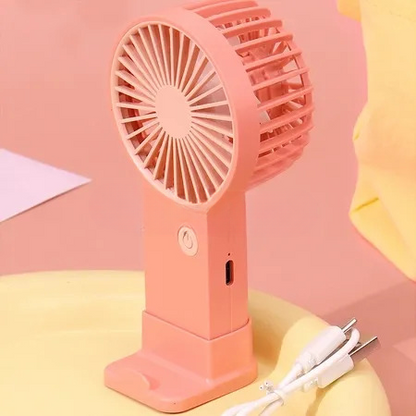 Portable Mini Rechargeable Fan – Compact USB Air Cooler for Summer | Random Colors