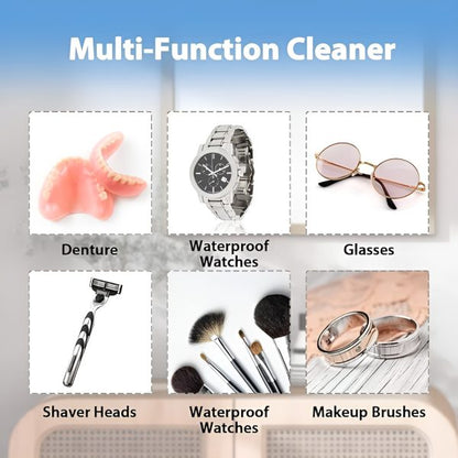 ✨ Ultrasonic Jewelry & Eyewear Cleaner – Multipurpose Cleaning Machine for Rings, Watches, Glasses & Makeup Brushes (Random Color)